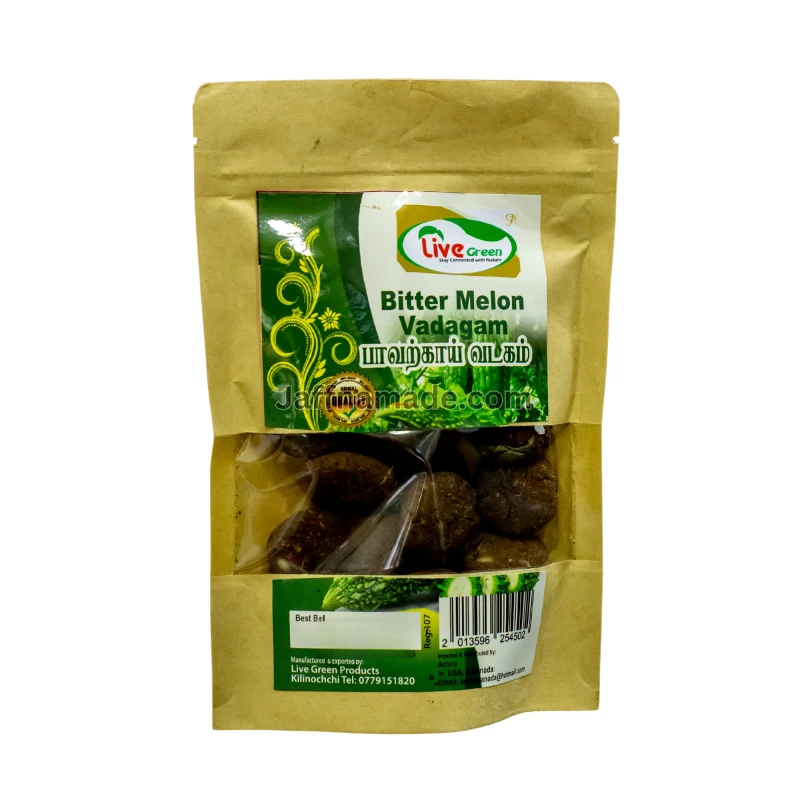 Sun-Dried Bitter Gourd (Bitter Melon) Vadagam 50g Supports Wellness & Digestion Premium Quality